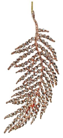 shishi Diamond leaf ornament rose gold base 9cm