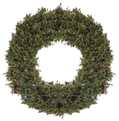 shishi Fir wreath 2-sided with cones green 250cm