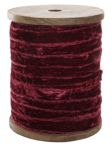 shishi Frayed velvet 15 mm aubergine 50m roll