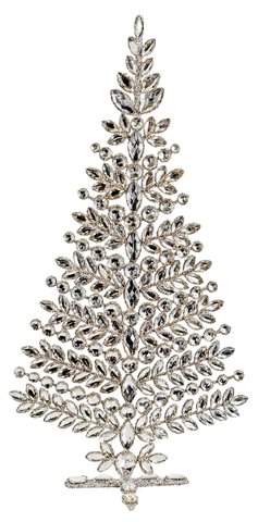 shishi Gem tree silver glittered 49cm