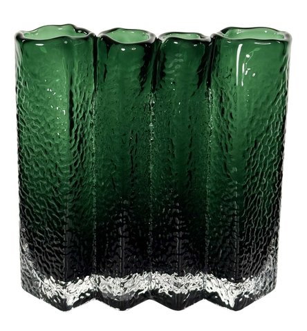 shishi Glass 4-tube vase green h20cm
