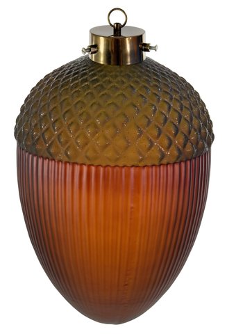shishi Glass acorn transparent brown green 55cm