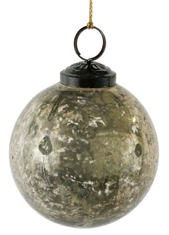 shishi Glass ball antique silver 8cm