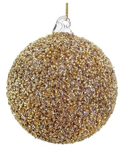 shishi Glass ball beaded silver gold 10cm
