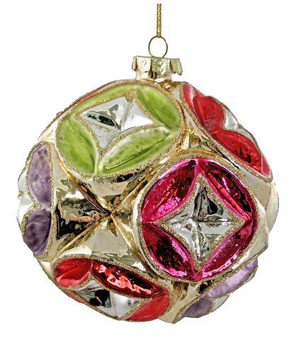 shishi Glass ball circles multicolor 10cm