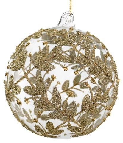 shishi Glass ball clear gold bead flower lace 12cm