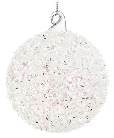 shishi Glass ball full iridescent tinsel 10cm