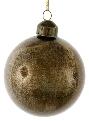 shishi Glass ball lt gold mixed glitter inside 8cm