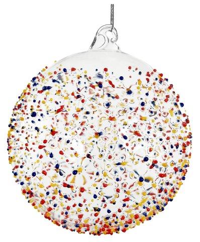 shishi Glass ball multicolored sanded outside 12cm