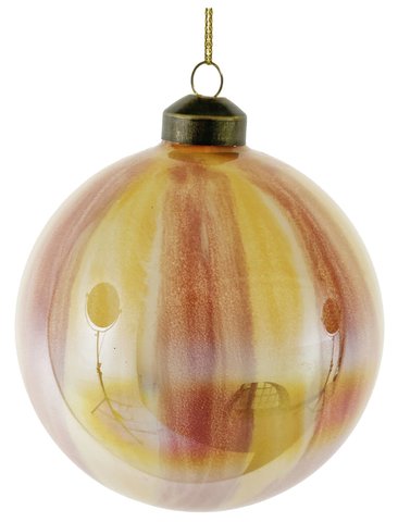 shishi Glass ball pink purple marbled 10cm