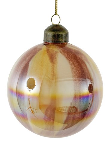 shishi Glass ball pink purple marbled 8cm