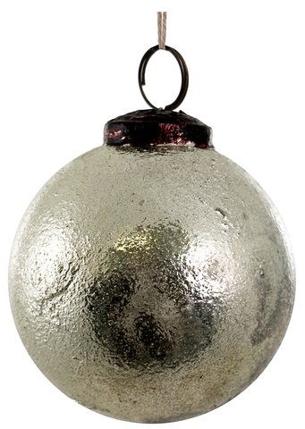 shishi Glass ball silver leaf 8cm