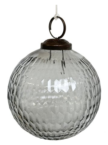 shishi Glass ball smoked etched 9cm