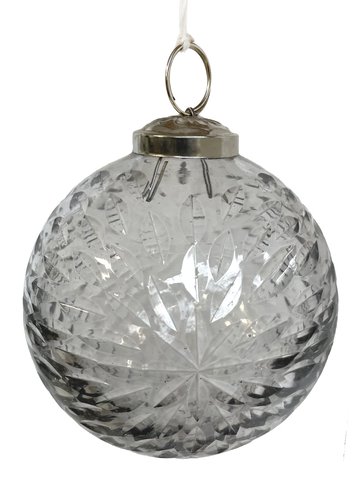 shishi Glass ball smoked sun etched 9cm