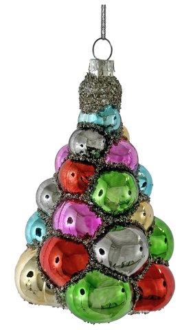 shishi Glass ball tree ornament multicolor 10cm
