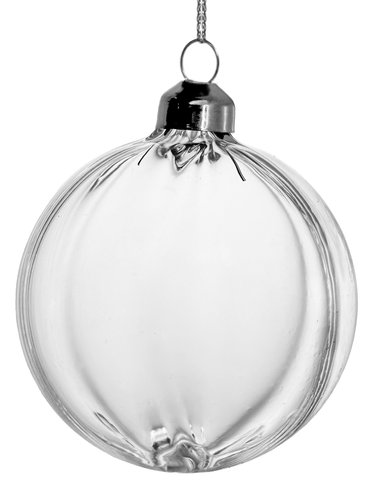 shishi Glass ball twisted clear 8cm