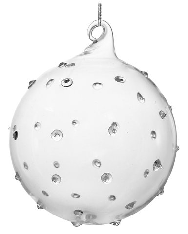 shishi Glass ball with clear dots 8cm