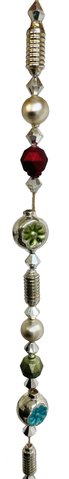 shishi Glass bead garland red-blue-green-silver