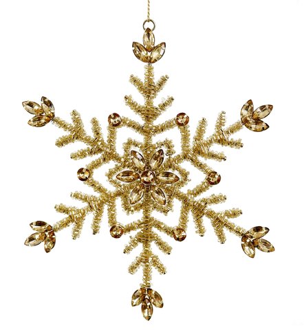 shishi Glass bead snowflake gold 19cm