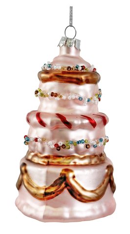 shishi Glass cake pink mat w/glitter 10cm