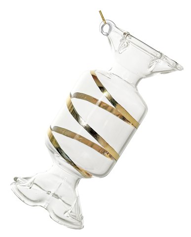 shishi Glass candy clear gilded 9cm