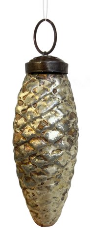 shishi Glass cone aged mat gold 10cm
