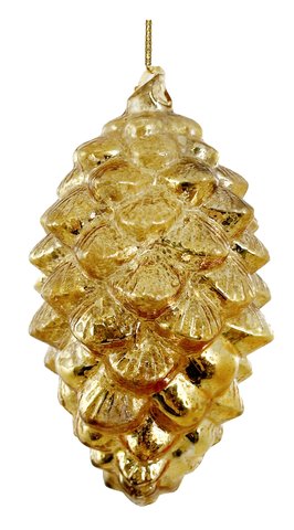 shishi Glass cone antique gold 10cm