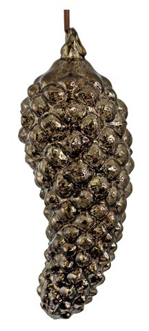 shishi Glass cone antique shiny brown 15cm