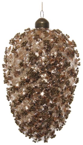 shishi Glass cone gold sequin inside beaded edg