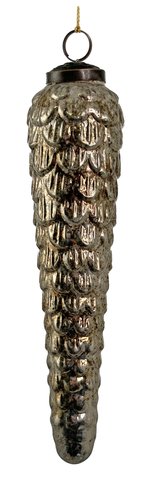 shishi Glass cone long aged gold 19cm