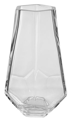shishi Glass cone vase angled clear d11;h19cm