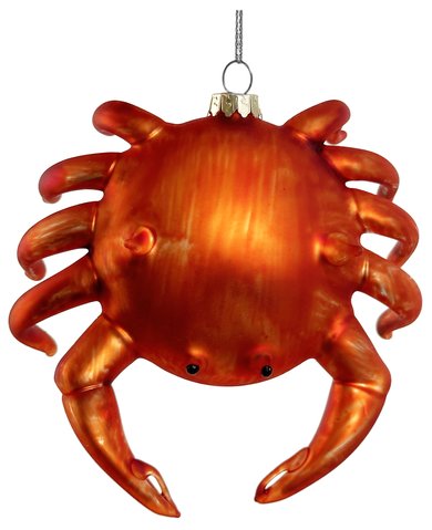 shishi Glass crab orange mat 10cm