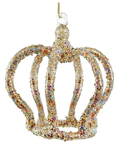 shishi Glass crown multicolored glitter 10cm