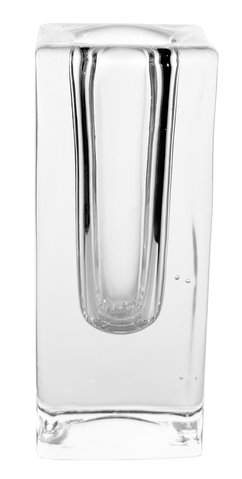 shishi Glass cube CH/vase clear 4x4x10cm