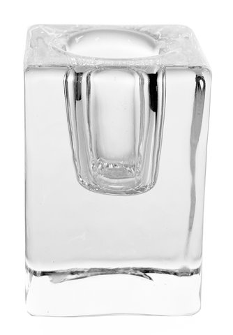 shishi Glass cube CH/vase clear 4x4x6cm