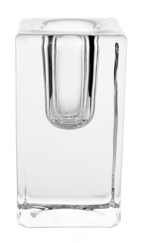 shishi Glass cube CH/vase clear 4x4x8cm