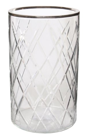 shishi Glass cylinder diagonal cut platinum edg