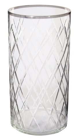 shishi Glass cylinder diagonal cut platinum edg