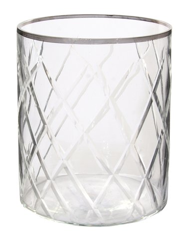 shishi Glass cylinder diagonal cut platinum edg