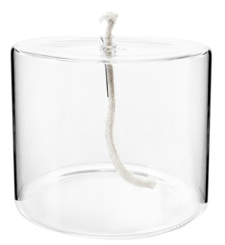 shishi Glass cylinder oil lamp clear d12 h10cm