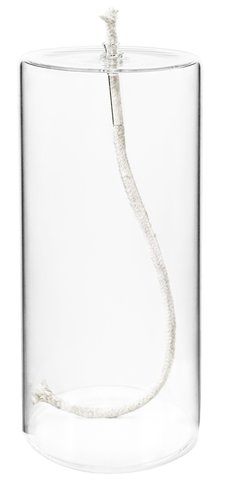 shishi Glass cylinder oil lamp clear d8;h18cm