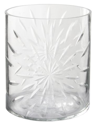 shishi Glass cylinder star cut d11;h13cm