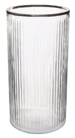 shishi Glass cylinder vertical cut platinum edg