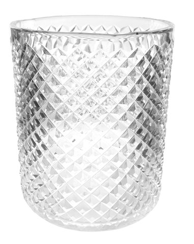 shishi Glass cylinder with diamond cutting d15;