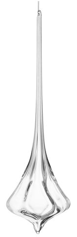 shishi Glass drop lined transparent 28cm