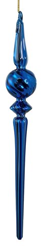 shishi Glass drop shiny blue 29cm
