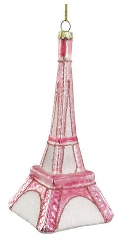 shishi Glass Eiffel Tower pink 15 5cm