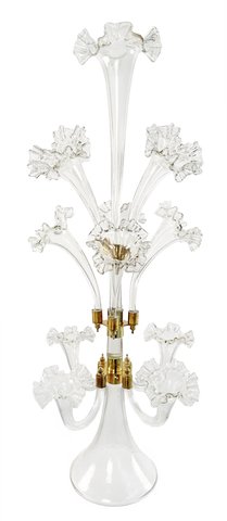 shishi Glass flowers x 13 vase clear 84cm