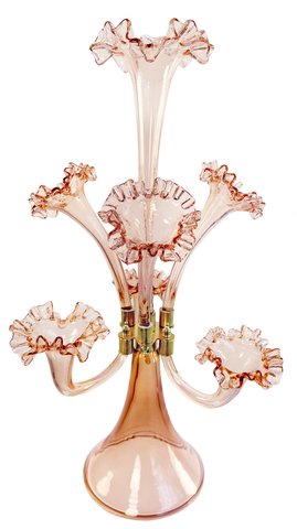 shishi Glass flowers x 7 vase pink 61cm