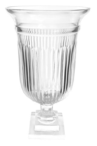 shishi Glass hurricane lines cut d14 5;h24 5cm